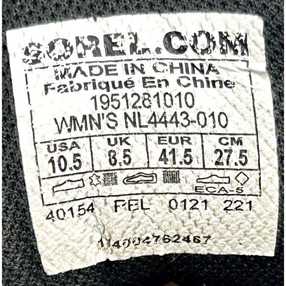 Sorel Out N About Slip On Wedge Women's Size 10.5 Black GUC - Picture 13 of 14